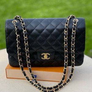 Chanel Black Caviar Jumbo w/GHW